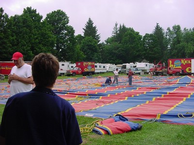 bigtop laid out on the field