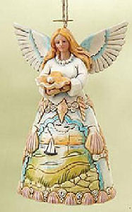 Mini Sea Scene Angel Ornament