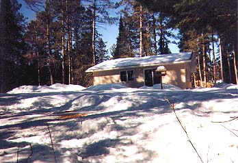 The cabin in winter