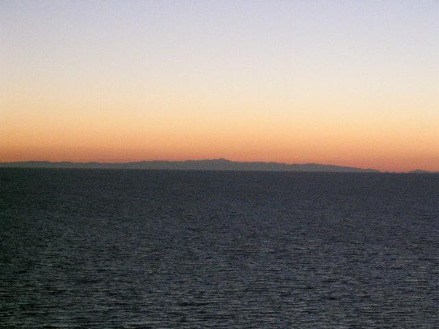 Looking across to the Baja Peninsula