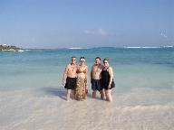 The 4 of us, first day, in Akumal Bay