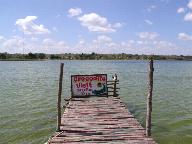 The crocodile dock at Coba