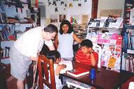 Craig signing the Hekab Be guest book