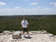 Indiana Carlson on top of the temple of doom