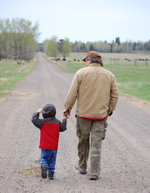 with my grandson