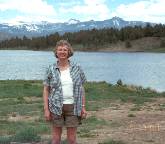 Connie at Echo Lake; click to enlarge