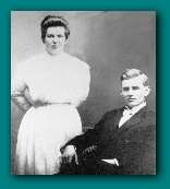 Roy Merrill Bridgham & Pauline (Sarver) Bridgham (1909) wedding photo