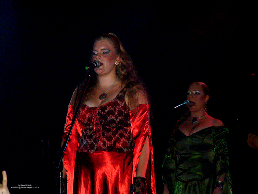 Lead female vocalist, Karin Fjellander & vocalist Johanna Mrlv (background)