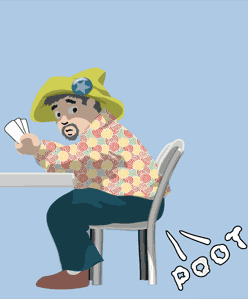 embarrassed gamer farting