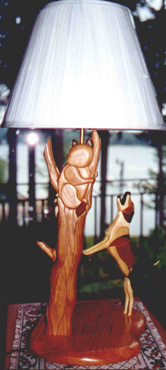 Coon Dog Lamp back