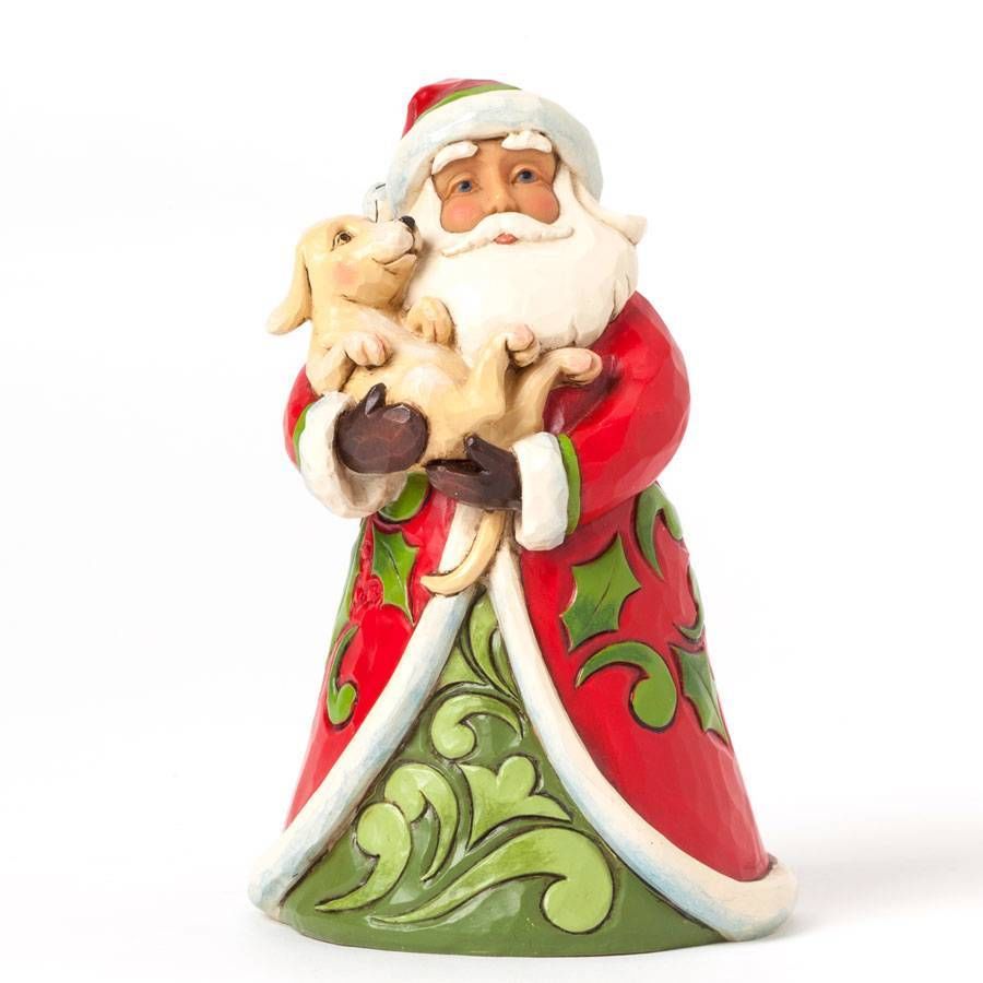 Small Santa with Puppy - Santa's Best
                            Friend