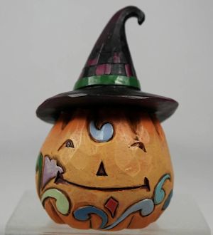 Mini Pumpkin with
                              Witch Hat