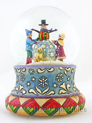 Musical Snowman with
                          Children Waterglobe - Snowy Day, Frosty Friend
                          plays We Wish You a Merry Christmas