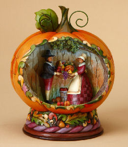 Lighted Pumpkin Diorama
                            - Blessings of the Harvest