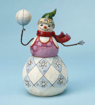 Three Balls, No Strikes Baseball Snowman