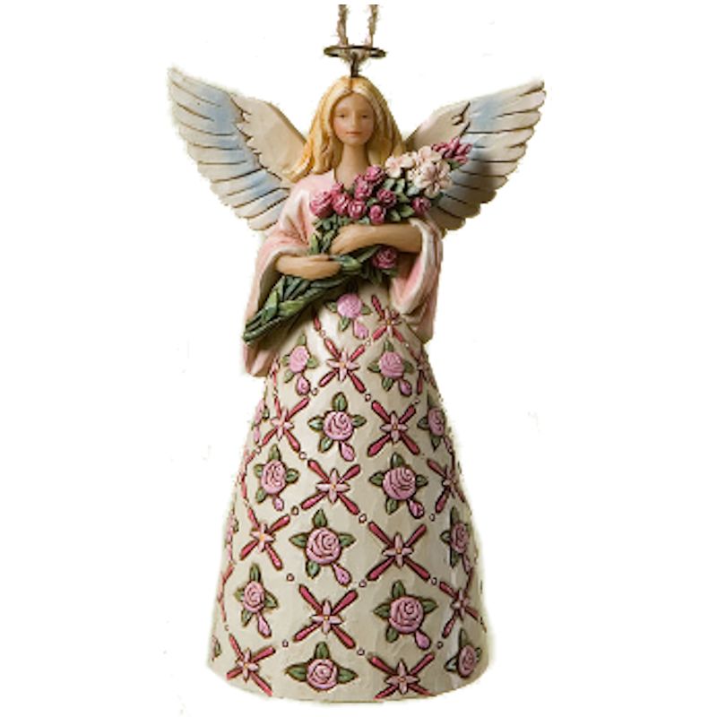 2011 Pink
                                  Angel with Flowers Breast Cancer
                                  Awareness Ornament