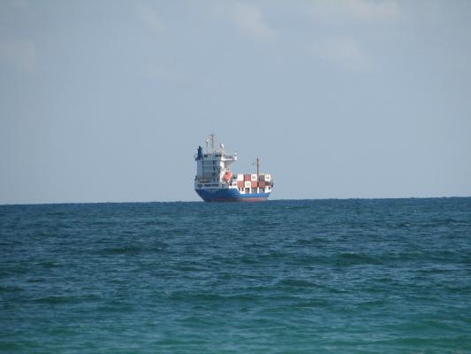 Boats waiting to come into port