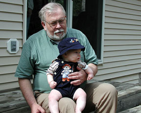 Chuck and Will at cabin