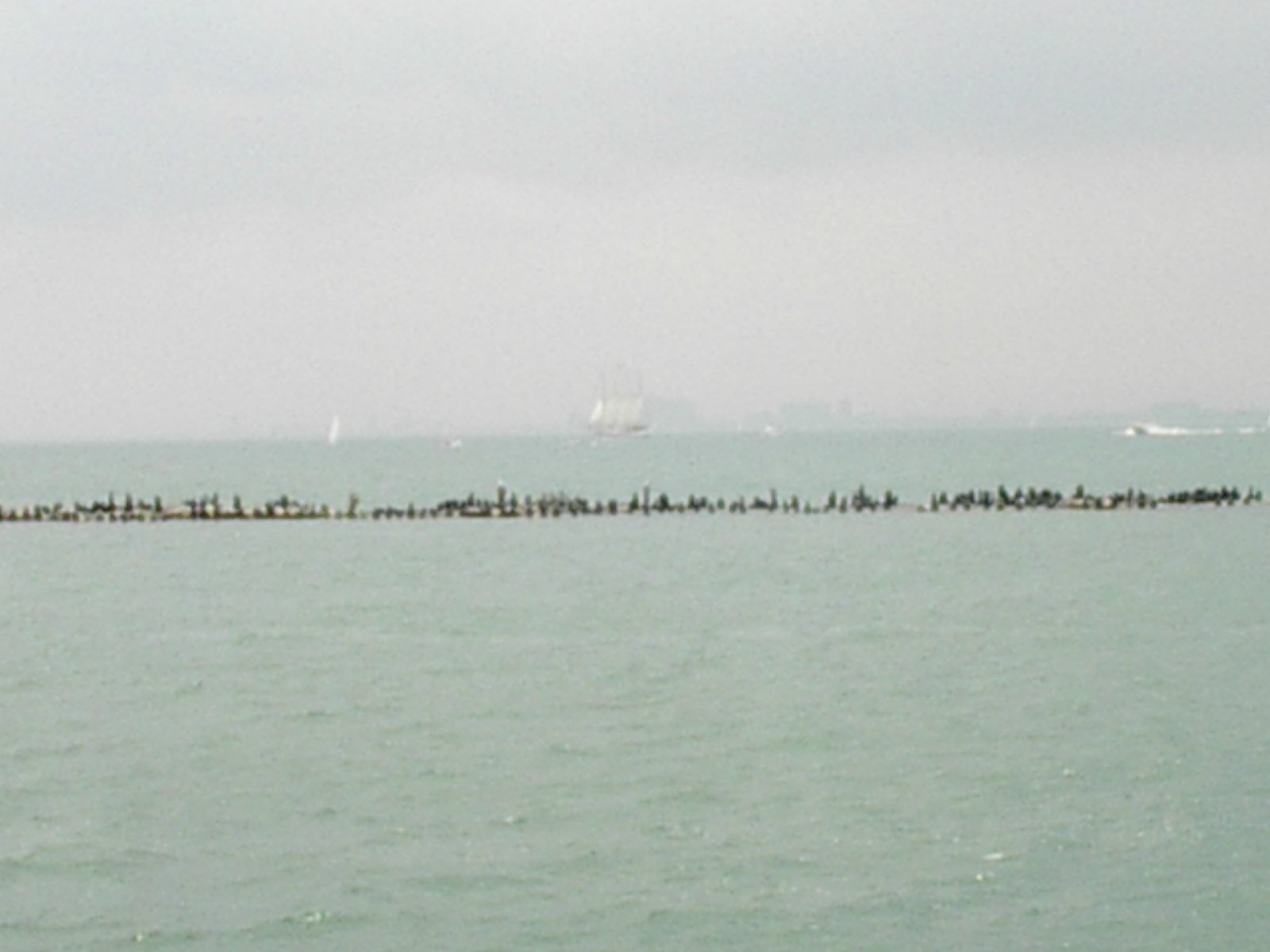 ships on Lake Michigan