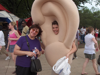 mom and ear