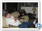 Vic, Kyle and the grandpups enjoy TV