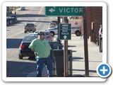 We found a Victor town sign for Vic to stand by!