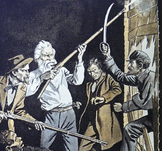 Drawing of Israel Green capturing John Brown