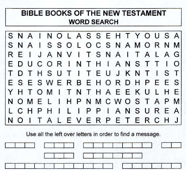 New Testament Books Word Search